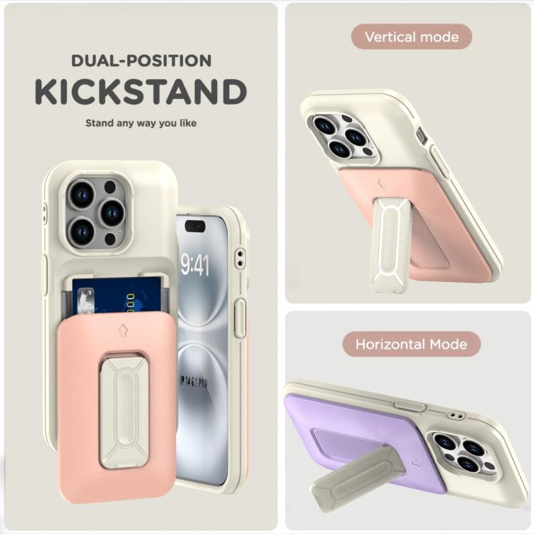 Sliding Card Holder Integrated Phone Case with Kickstand, For iPhone 14 Pro, For iPhone 14 Pro Max