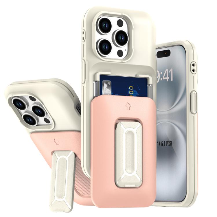 Sliding Card Holder Integrated Phone Case with Kickstand, For iPhone 14 Pro, For iPhone 14 Pro Max