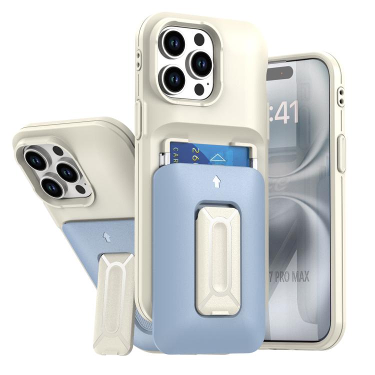 Sliding Card Holder Integrated Phone Case with Kickstand, For iPhone 14 Pro, For iPhone 14 Pro Max