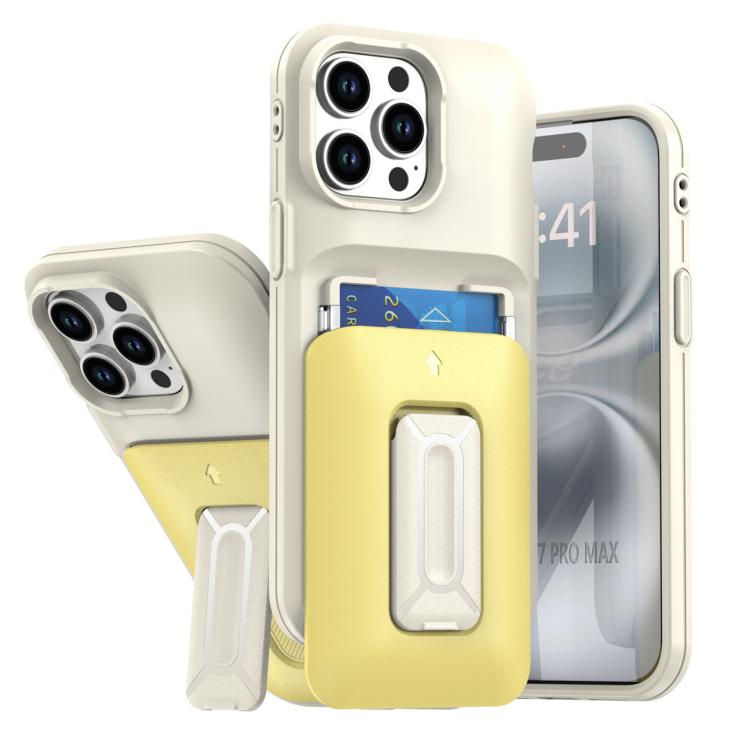 Sliding Card Holder Integrated Phone Case with Kickstand, For iPhone 14 Pro, For iPhone 14 Pro Max