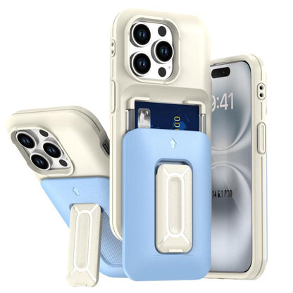 Sliding Card Holder Integrated Phone Case with Kickstand, For iPhone 13 Pro Max, For iPhone 13 Pro
