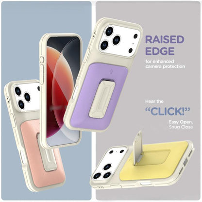 Sliding Card Holder Integrated Phone Case with Kickstand, For iPhone 17 Pro, For iPhone 16 Pro Max