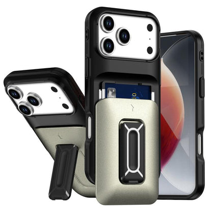 Sliding Card Holder Integrated Phone Case with Kickstand
