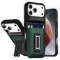 Sliding Card Holder Integrated Phone Case with Kickstand, For iPhone 17 Pro, For iPhone 16 Pro Max