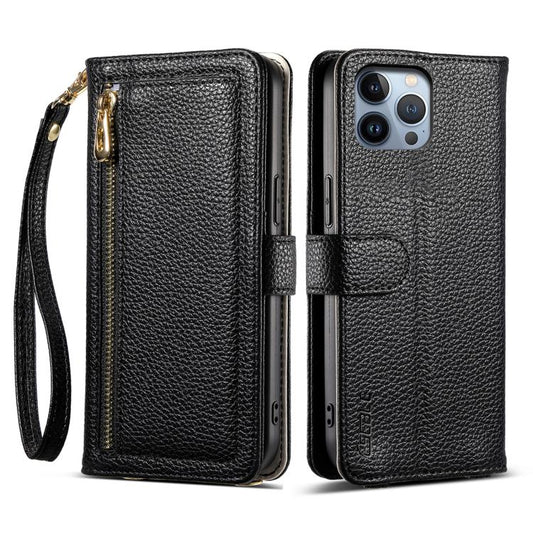 ESEBLE E11 Colorful Litchi Pattern Zipper Wallet Leather Phone Case, For iPhone 13 Pro Max, For iPhone 13 Pro, For iPhone 12 / 12 Pro, For iPhone 12 Pro Max