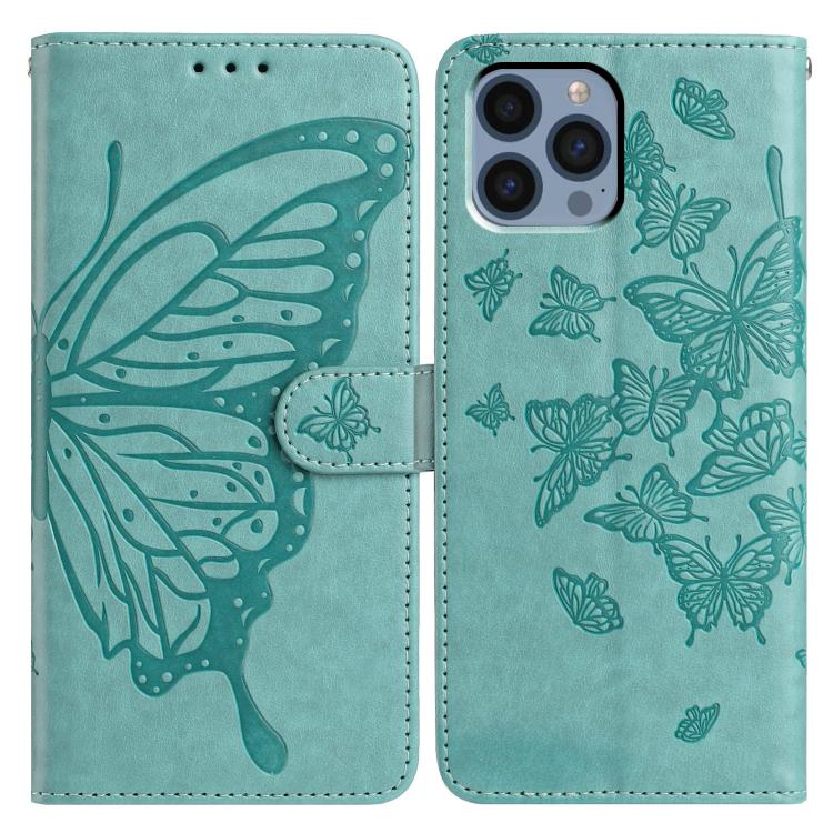 Butterfly Flutter Pattern Embossed Leather Phone Case