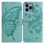 Butterfly Flutter Pattern Embossed Leather Phone Case