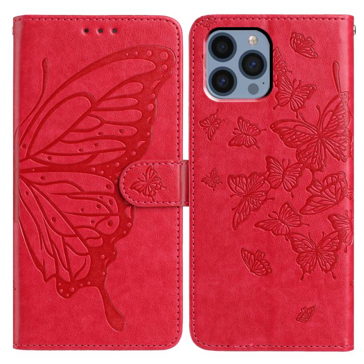Butterfly Flutter Pattern Embossed Leather Phone Case