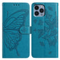 Butterfly Flutter Pattern Embossed Leather Phone Case
