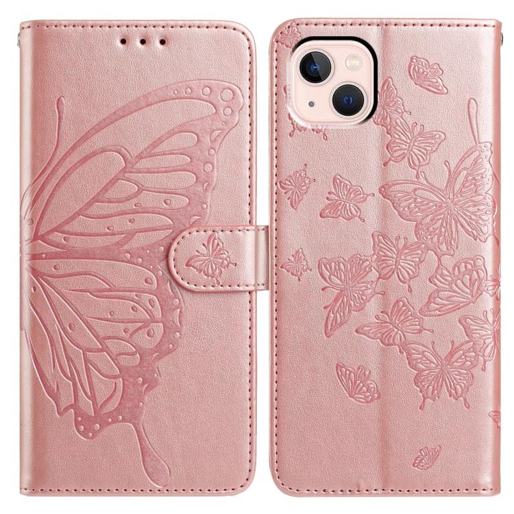 Butterfly Flutter Pattern Embossed Leather Phone Case