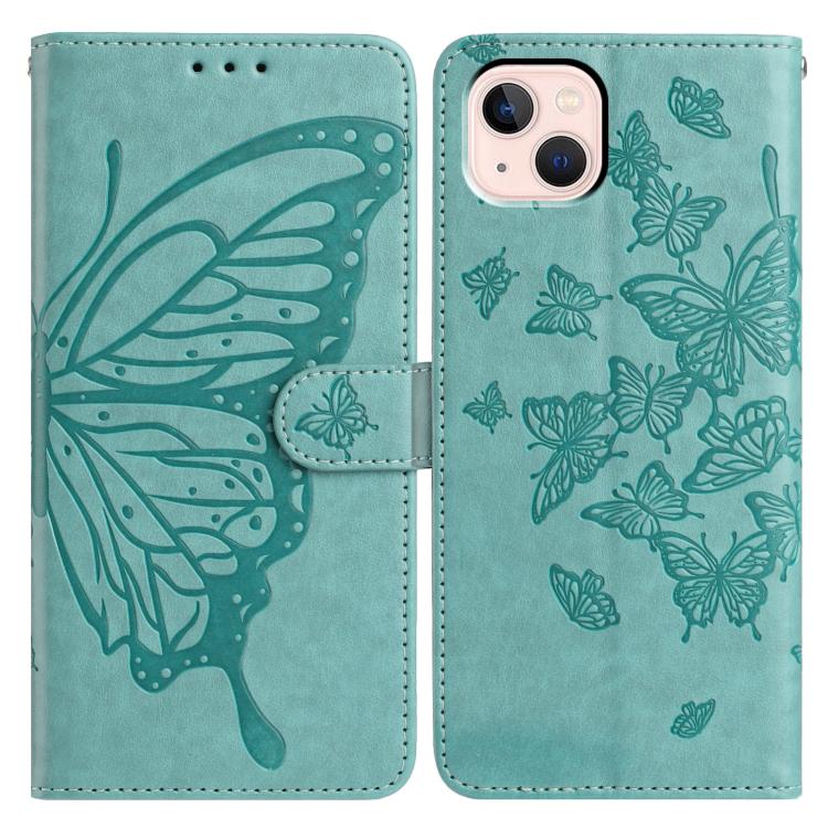 Butterfly Flutter Pattern Embossed Leather Phone Case