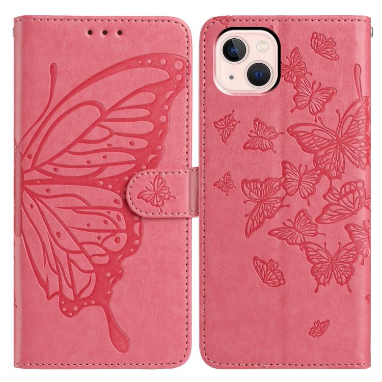 Butterfly Flutter Pattern Embossed Leather Phone Case