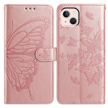 Butterfly Flutter Pattern Embossed Leather Phone Case