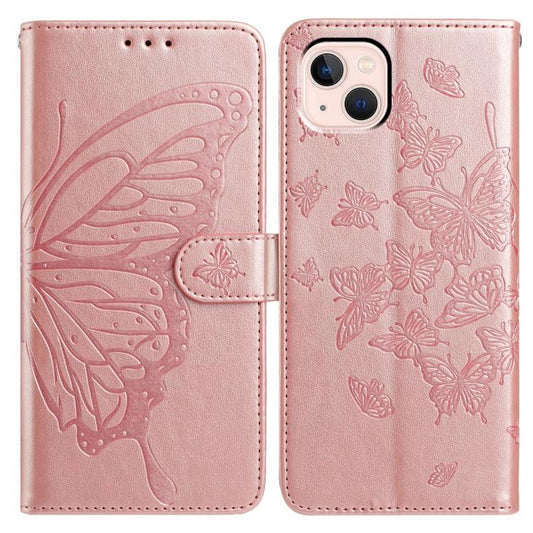 Butterfly Flutter Pattern Embossed Leather Phone Case
