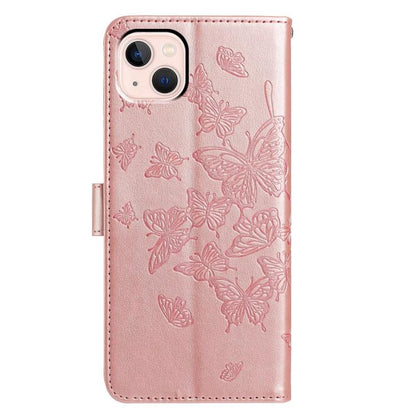 Butterfly Flutter Pattern Embossed Leather Phone Case