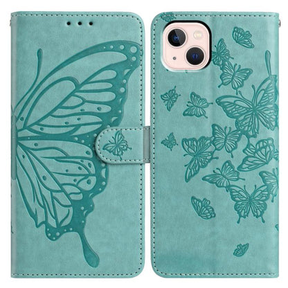 Butterfly Flutter Pattern Embossed Leather Phone Case