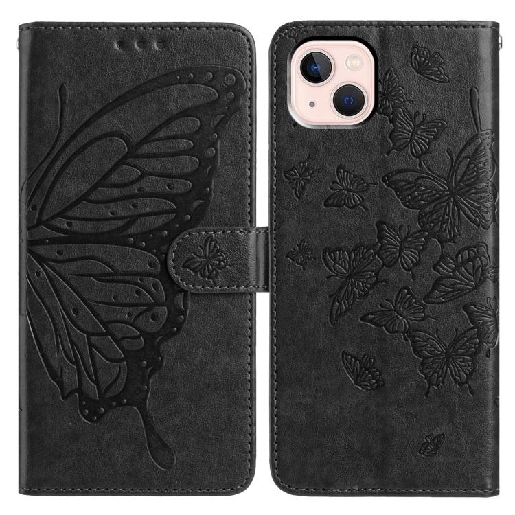 Butterfly Flutter Pattern Embossed Leather Phone Case