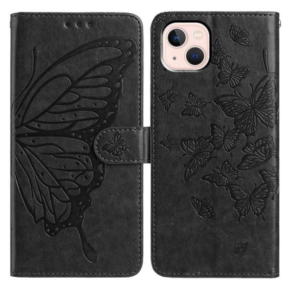 Butterfly Flutter Pattern Embossed Leather Phone Case