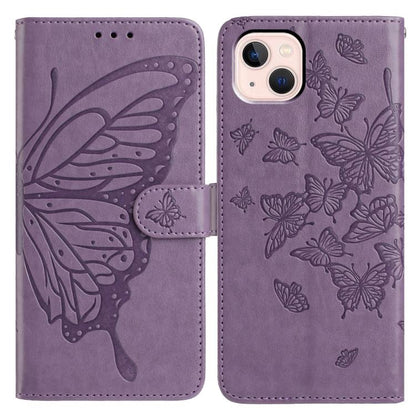 Butterfly Flutter Pattern Embossed Leather Phone Case