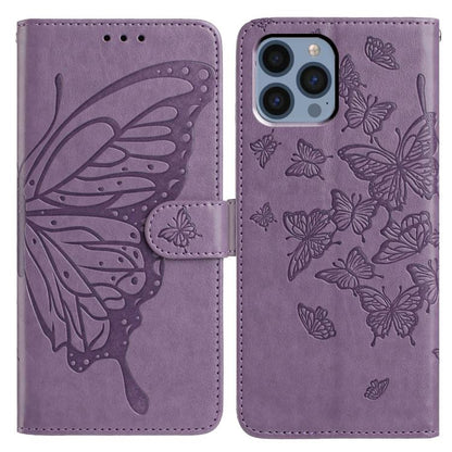 Butterfly Flutter Pattern Embossed Leather Phone Case
