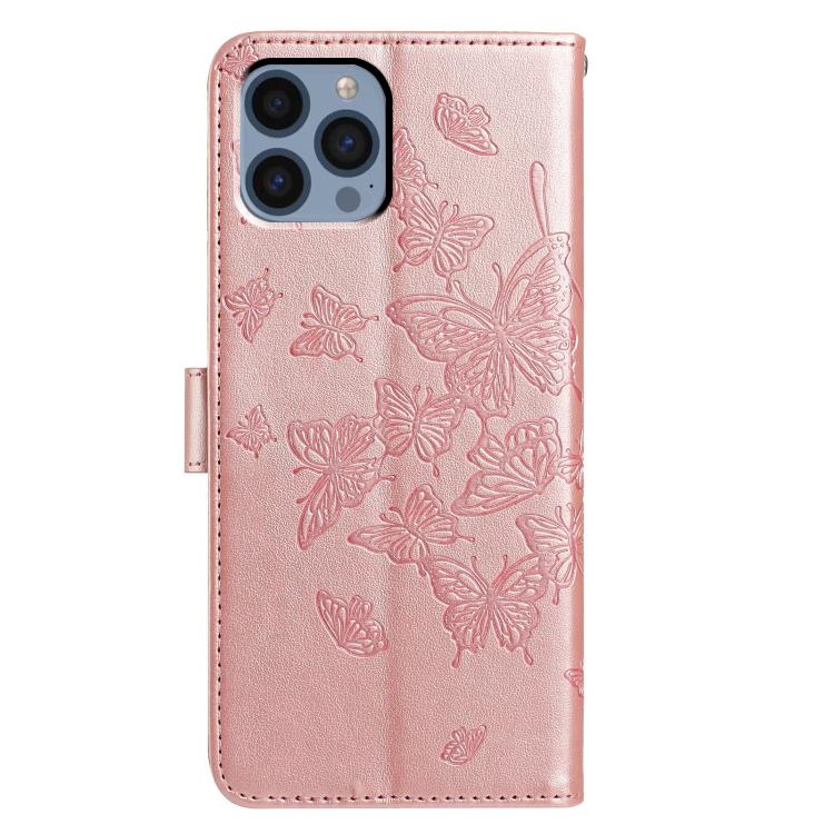Butterfly Flutter Pattern Embossed Leather Phone Case