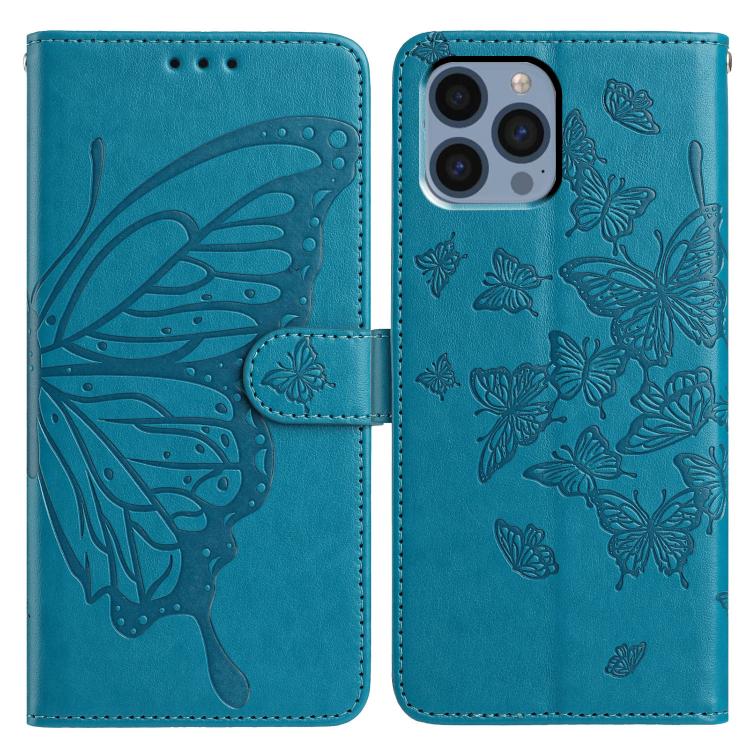Butterfly Flutter Pattern Embossed Leather Phone Case