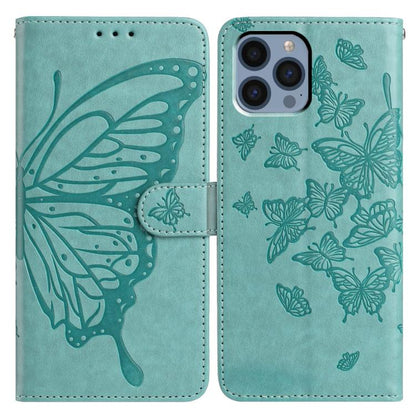 Butterfly Flutter Pattern Embossed Leather Phone Case