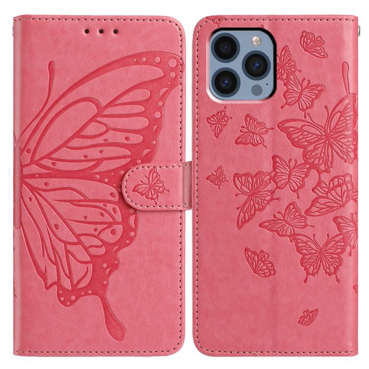 Butterfly Flutter Pattern Embossed Leather Phone Case