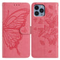 Butterfly Flutter Pattern Embossed Leather Phone Case