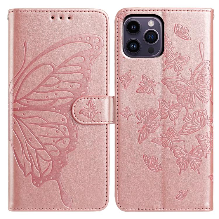 Butterfly Flutter Pattern Embossed Leather Phone Case