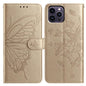 Butterfly Flutter Pattern Embossed Leather Phone Case