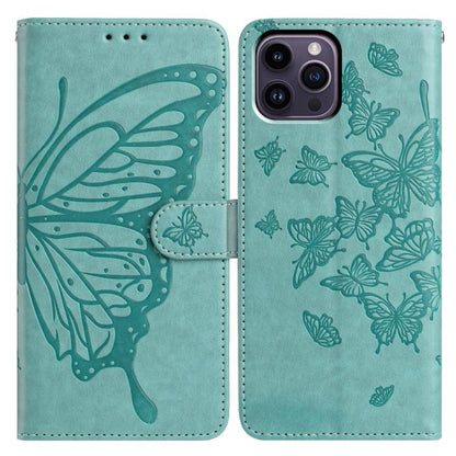 Butterfly Flutter Pattern Embossed Leather Phone Case