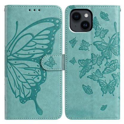Butterfly Flutter Pattern Embossed Leather Phone Case