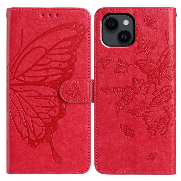 Butterfly Flutter Pattern Embossed Leather Phone Case