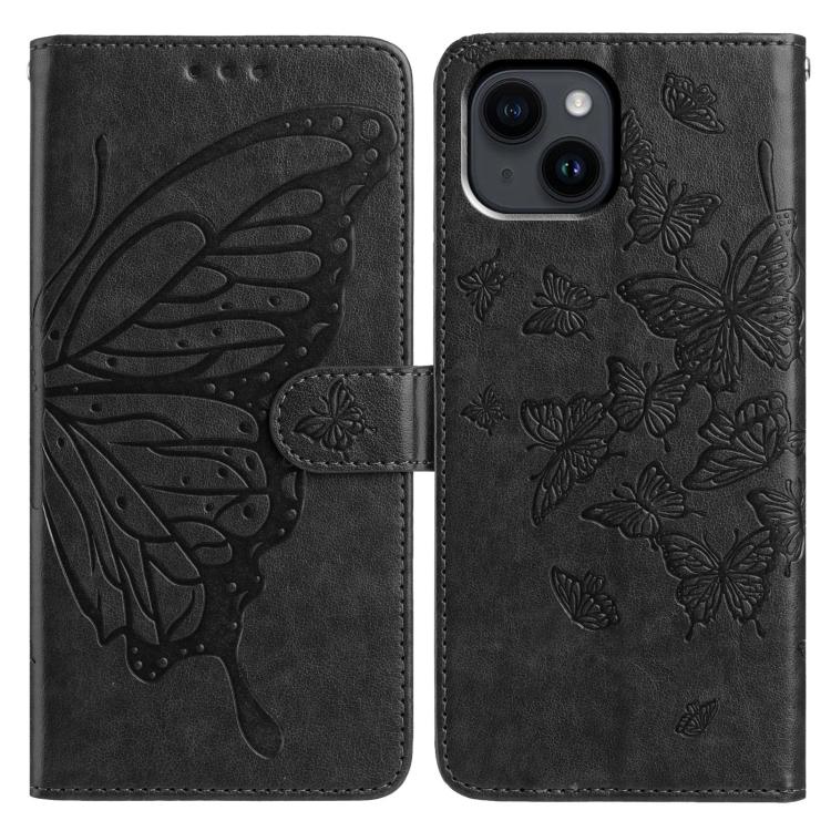 Butterfly Flutter Pattern Embossed Leather Phone Case