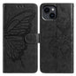 Butterfly Flutter Pattern Embossed Leather Phone Case