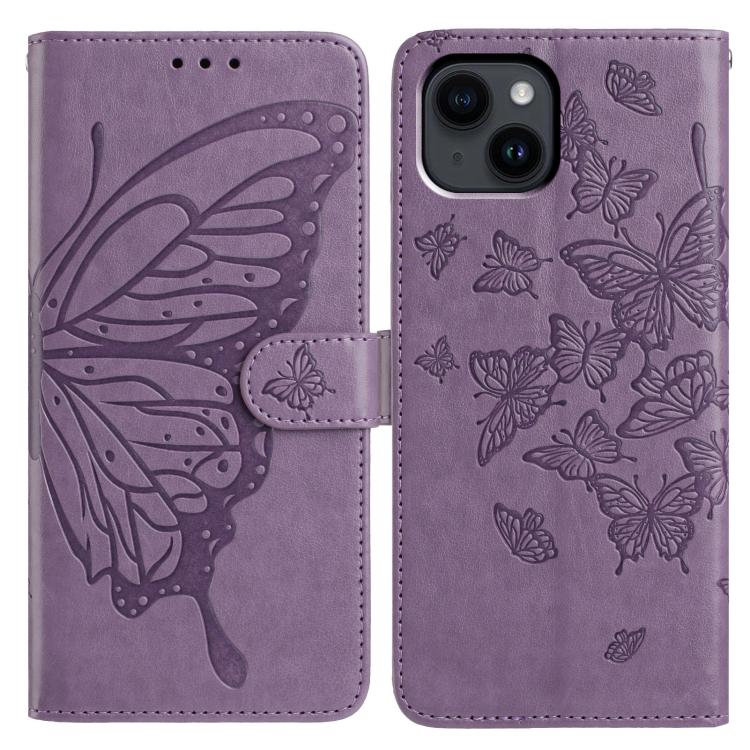 Butterfly Flutter Pattern Embossed Leather Phone Case