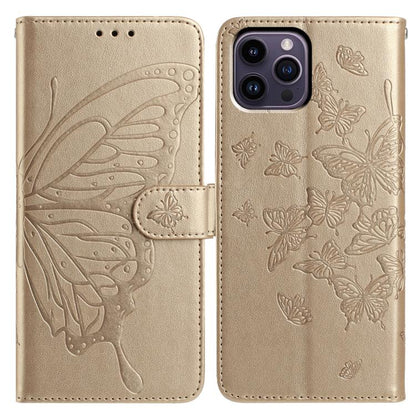 Butterfly Flutter Pattern Embossed Leather Phone Case
