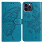 Butterfly Flutter Pattern Embossed Leather Phone Case