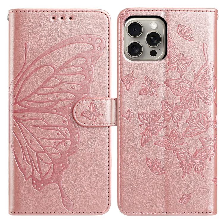 Butterfly Flutter Pattern Embossed Leather Phone Case
