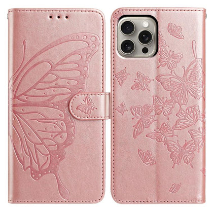 Butterfly Flutter Pattern Embossed Leather Phone Case