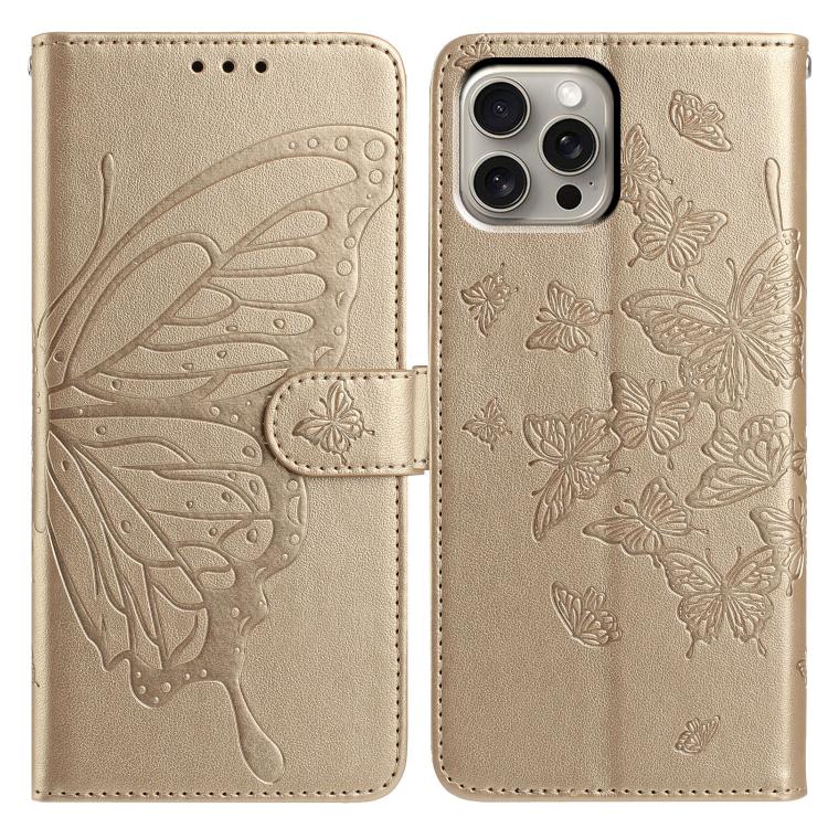 Butterfly Flutter Pattern Embossed Leather Phone Case
