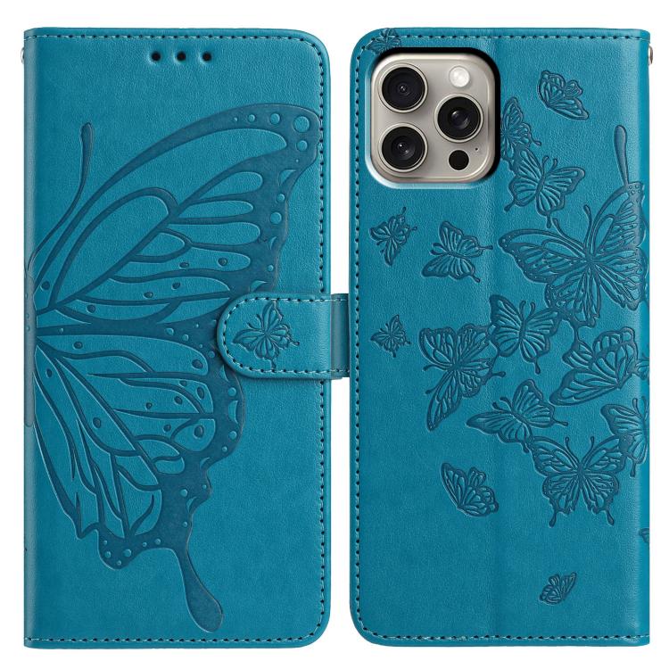 Butterfly Flutter Pattern Embossed Leather Phone Case