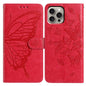 Butterfly Flutter Pattern Embossed Leather Phone Case