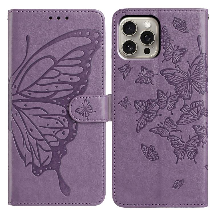 Butterfly Flutter Pattern Embossed Leather Phone Case