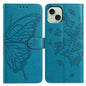Butterfly Flutter Pattern Embossed Leather Phone Case
