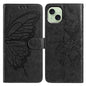 Butterfly Flutter Pattern Embossed Leather Phone Case