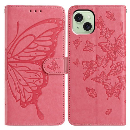 Butterfly Flutter Pattern Embossed Leather Phone Case