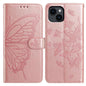 Butterfly Flutter Pattern Embossed Leather Phone Case