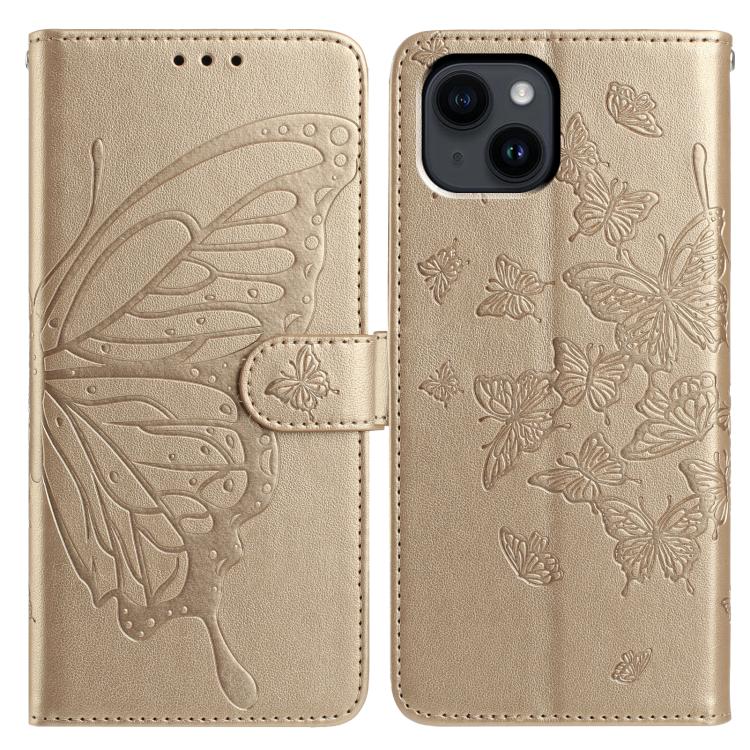 Butterfly Flutter Pattern Embossed Leather Phone Case